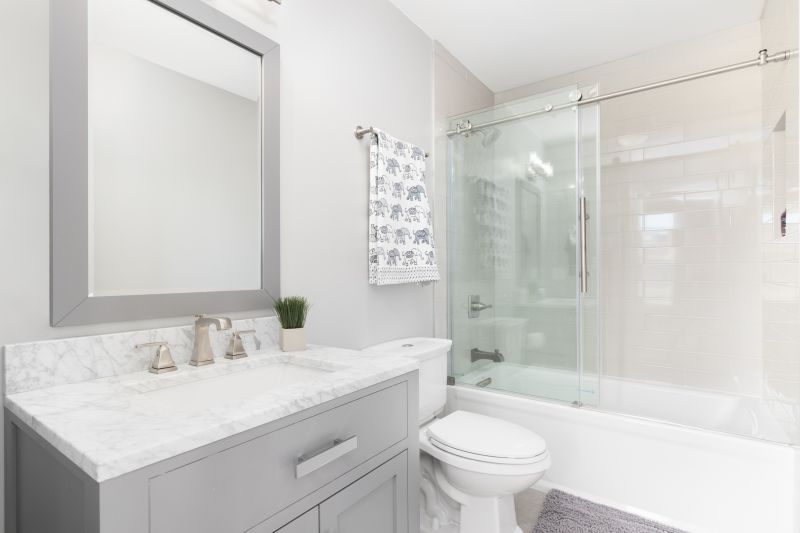 Small Shower with Glass Door